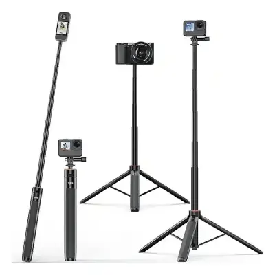 VRIG TP-21 Extendable Selfie Stick Tripod for GoPro Max Hero 10...
